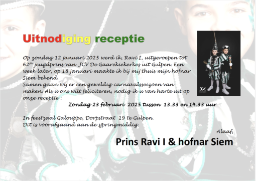 Receptie & Sjpringmiddig